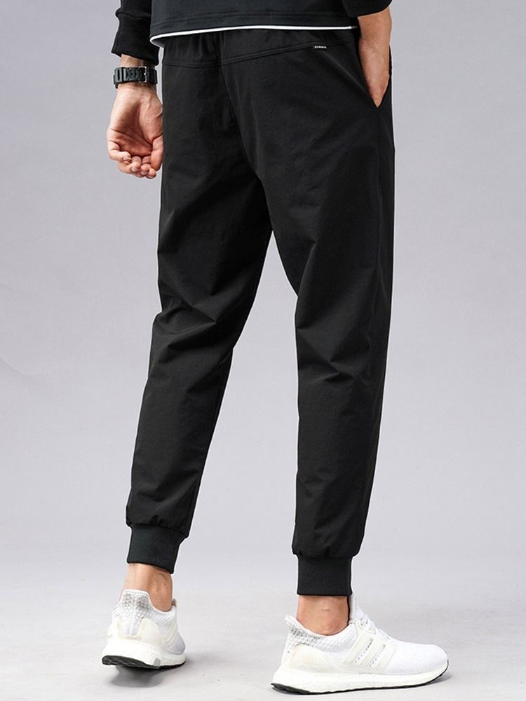 Harem Calça Casual Masculina Com Cintura Baixa