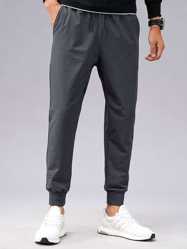 Harem Calça Casual Masculina Com Cintura Baixa
