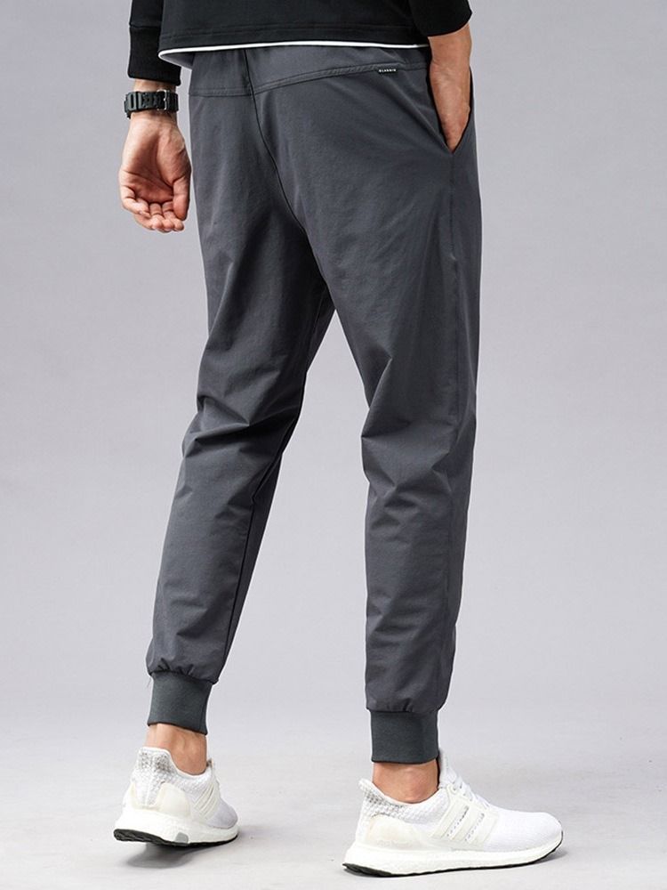 Harem Calça Casual Masculina Com Cintura Baixa