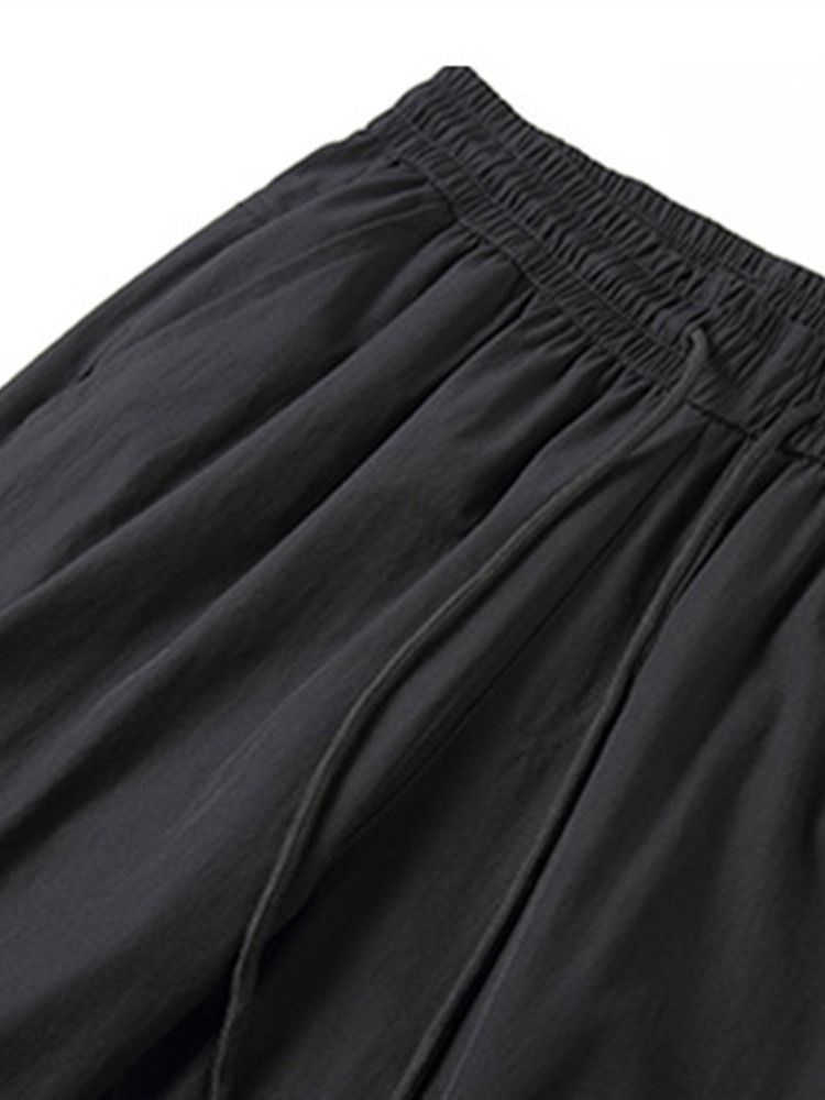 Harem Calça Casual Masculina Com Cintura Baixa