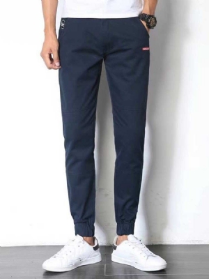 Lápis De Bolso Estilo Cintura Média Calças Casuais Masculinas Japonesas