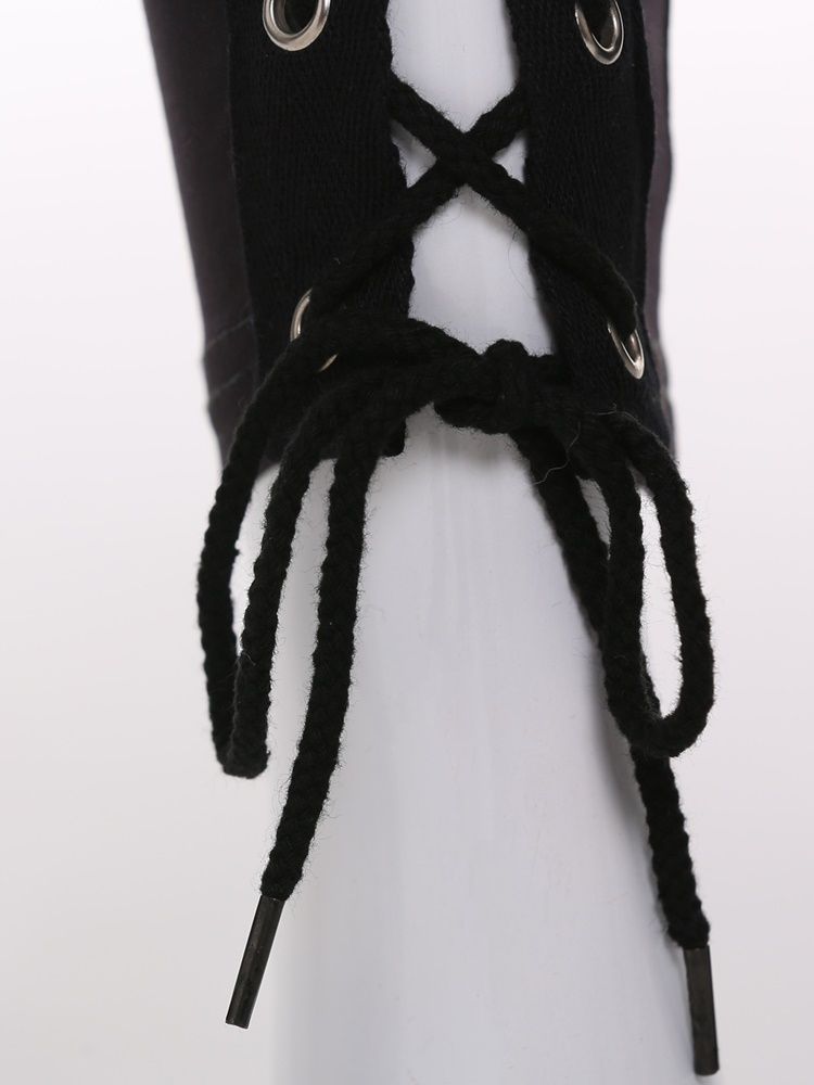 Leggings Femininas Skinny Full Length Lace-up