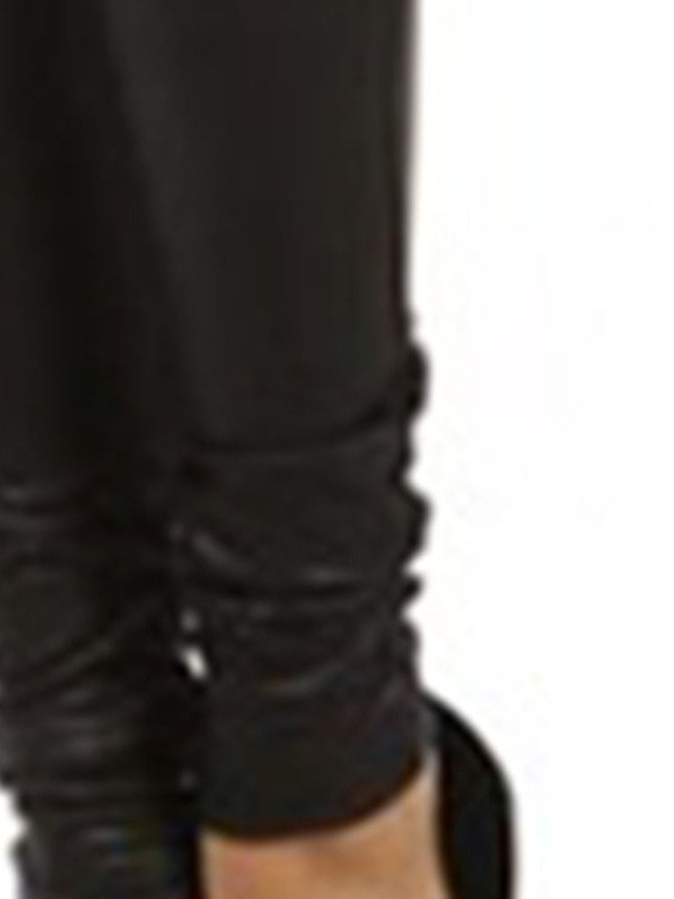 Leggings Femininos Com Zíper Simples E Finos