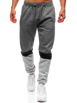 Patchwork Loose Color Block Calça Casual Masculina