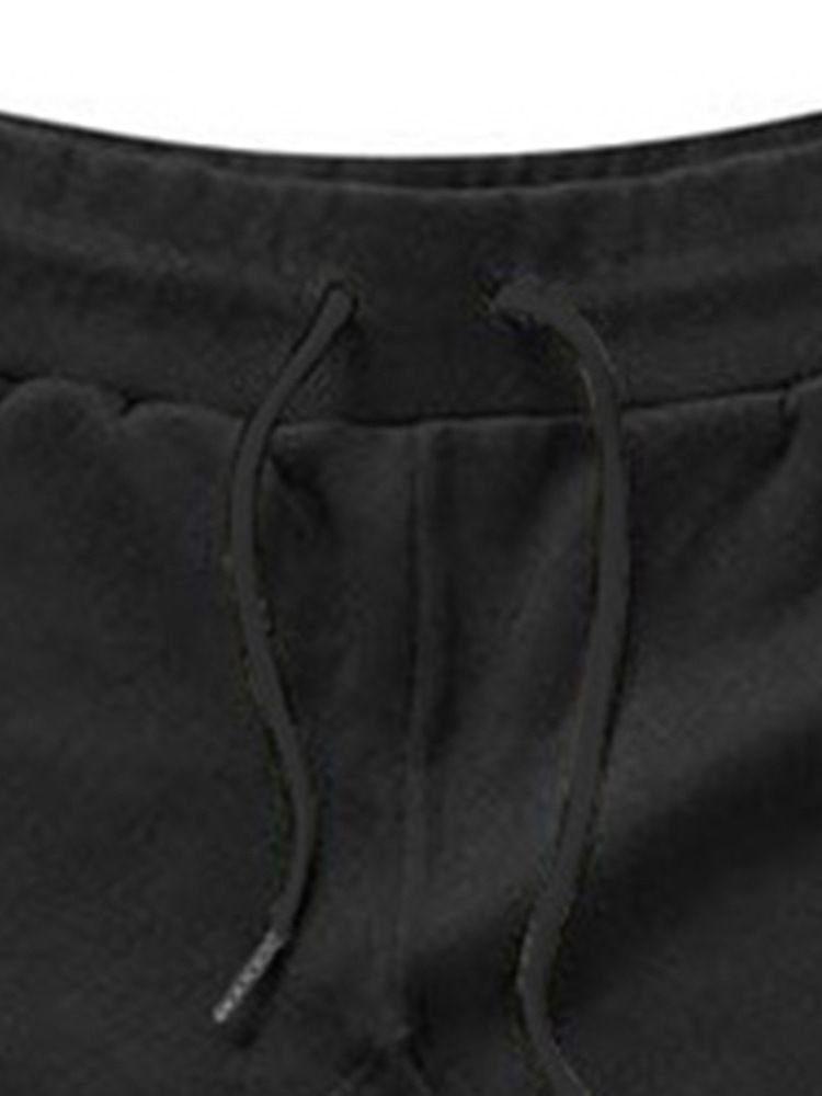 Patchwork Side Striped Color Block Calça Casual Masculina