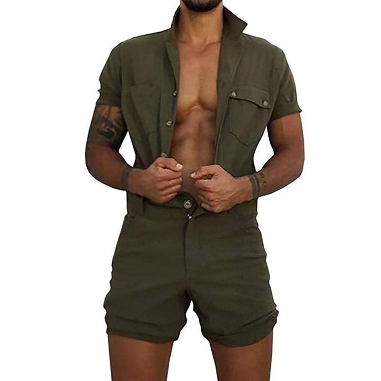 Shorts Masculinos Macacões Casual Macacões