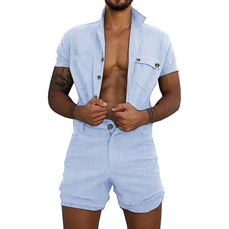 Shorts Masculinos Macacões Casual Macacões