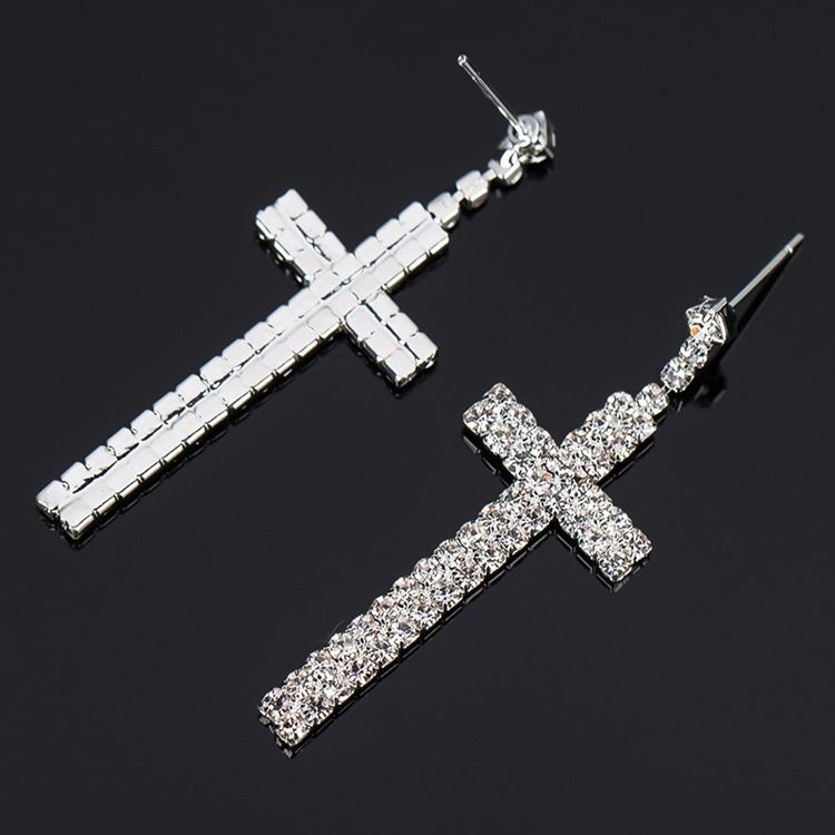 Brincos De Baile De Formatura Romântica Com Strass Diamante