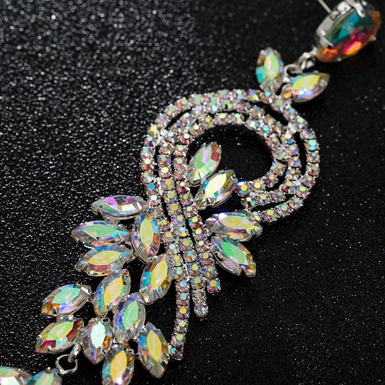 Brincos De Diamante Com Strass Aniversário Da Moda