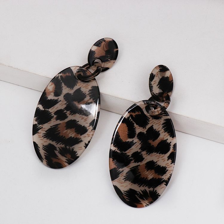 Brincos Femininos De Aniversário De Leopardo Acrílico