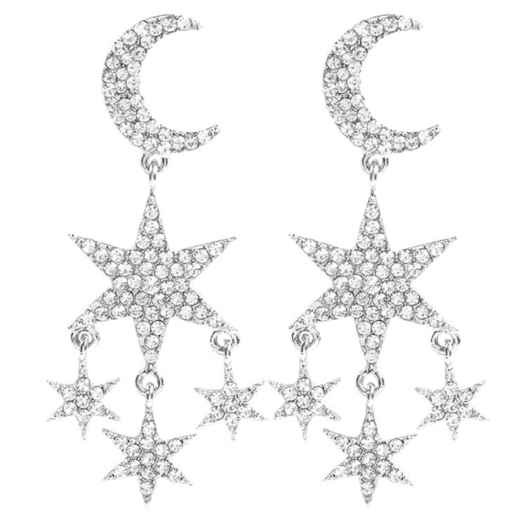 Brincos Femininos Sweet Star Moon Holiday