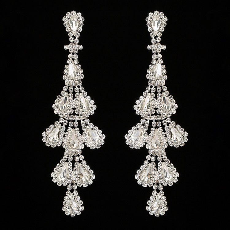 Brincos De Festa Com Strass Sweet Diamante