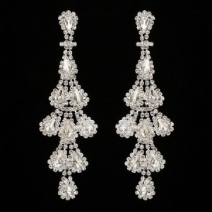 Brincos De Festa Com Strass Sweet Diamante