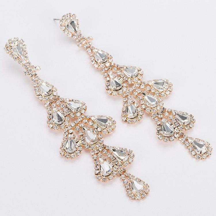 Brincos De Festa Com Strass Sweet Diamante