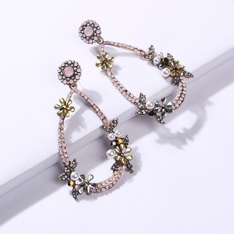 Brincos Florais Diamante Prom