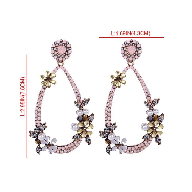 Brincos Florais Diamante Prom
