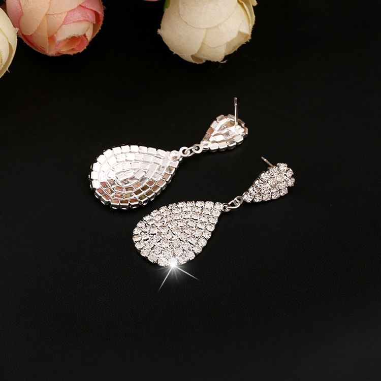 Brincos De Strass Gota D'água