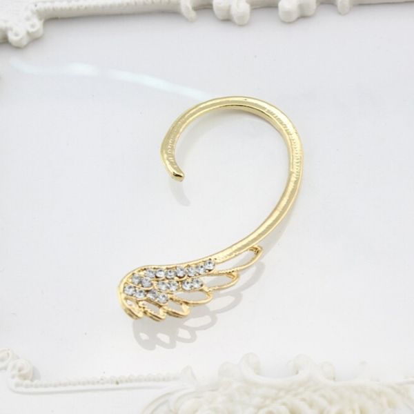 Manguito De Orelha De Strass Em Forma De Asa