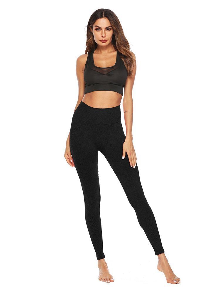 Algodão Anti-suor Feminino Combina Ioga Sólida Com Comprimento No Tornozelocalças De Ioga De Cintura Alta Leggings Tiktok