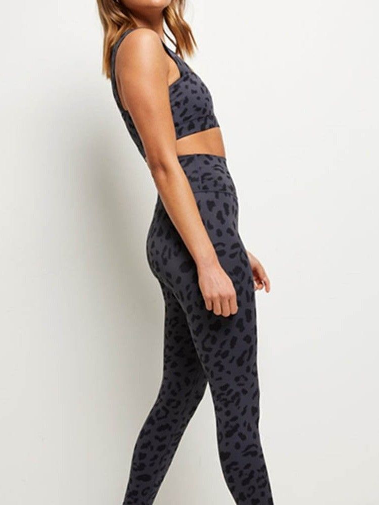Algodão Leopardo Feminino Mistura Calças Tênis De Secagem Rápida De Verão Calças Yoga Cintura Alta Leggings Tiktok