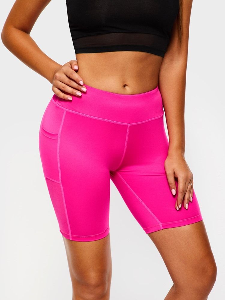Bolsos Femininos Anti-suor Sólido Ginásio Esportivo Calças Ioga Calças Ioga Cintura Alta Leggings Tiktok