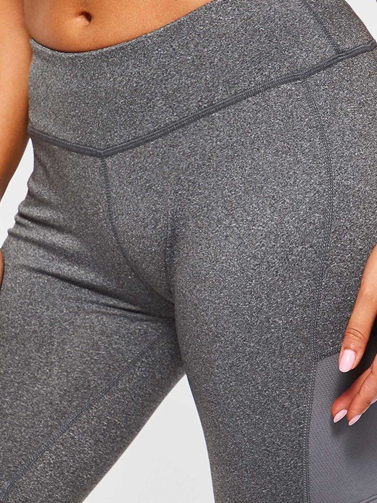 Bolsos Femininos Anti-suor Sólido Ginásio Esportivo Calças Ioga Calças Ioga Cintura Alta Leggings Tiktok