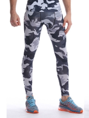 Calça Esporte Camuflagem Masculina Respirável Estampada Na Altura Do Tornozelo