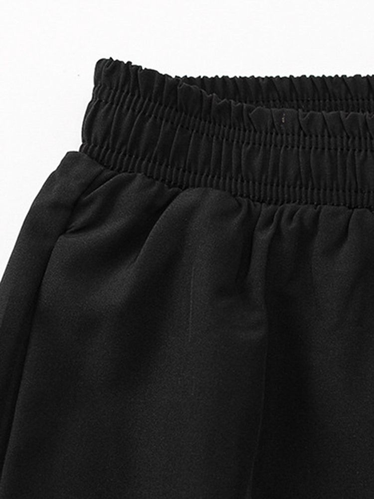 Calça Esportiva Masculina Patchwork Correndo Falsa Duas Peças