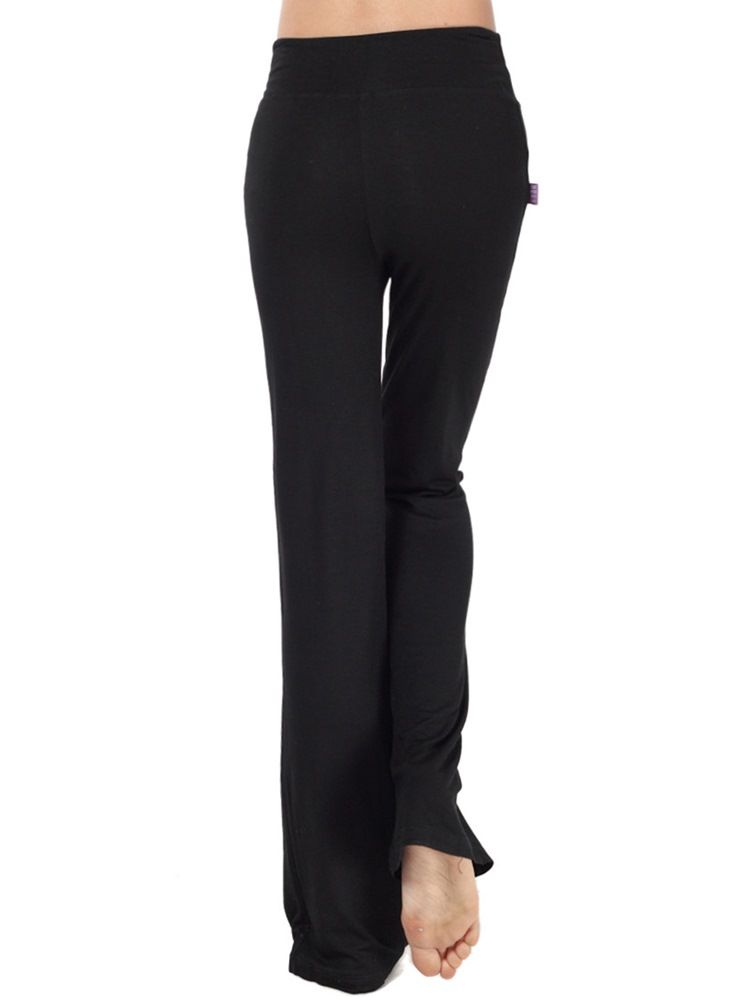 Calça Feminina De Algodão Respirável Patchwork Sólida Para Yoga Feminina