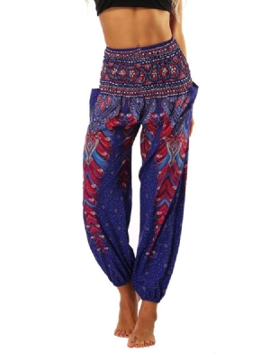 Calça Harem Com Estampa Geométrica Feminina