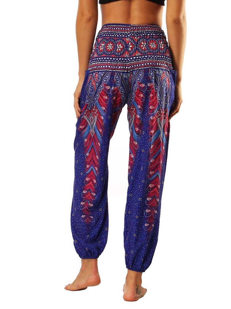 Calça Harem Com Estampa Geométrica Feminina
