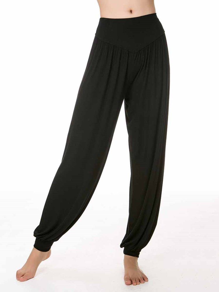 Calça Harem Modal Feminina Sólida Respirável Para Yoga