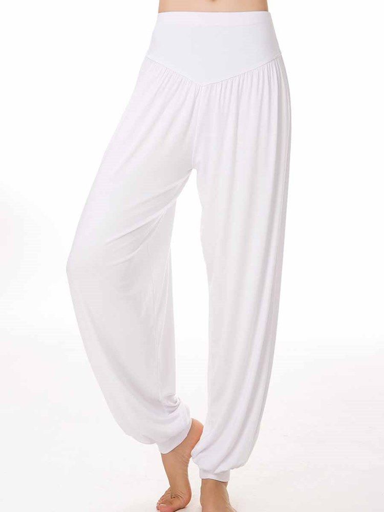 Calça Harem Modal Feminina Sólida Respirável Para Yoga