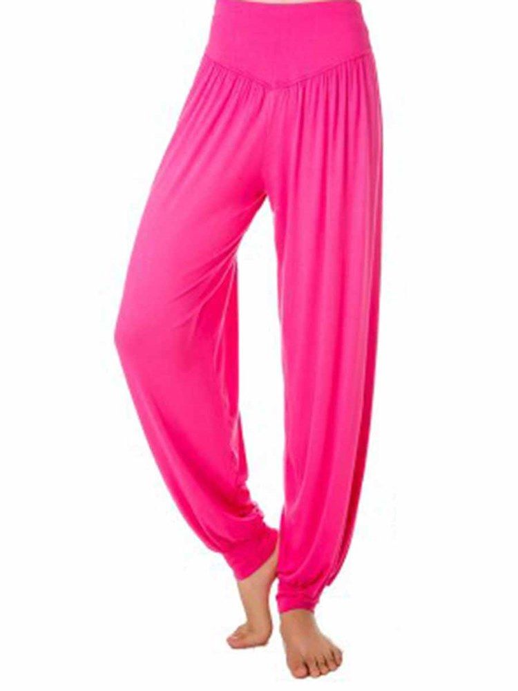 Calça Harem Modal Feminina Sólida Respirável Para Yoga