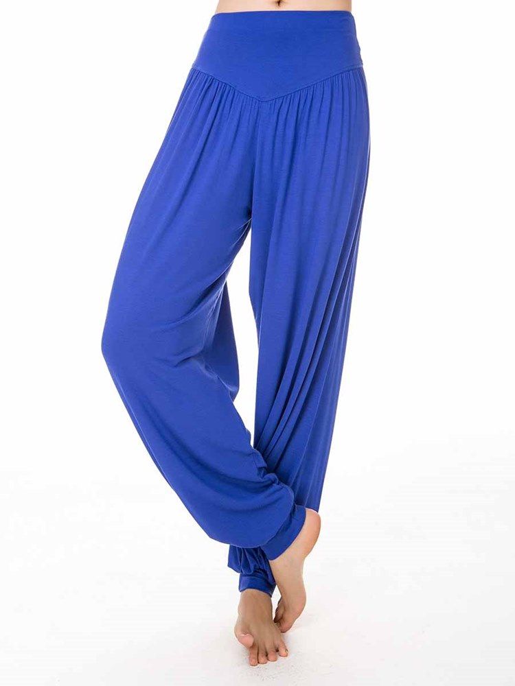 Calça Harem Modal Feminina Sólida Respirável Para Yoga