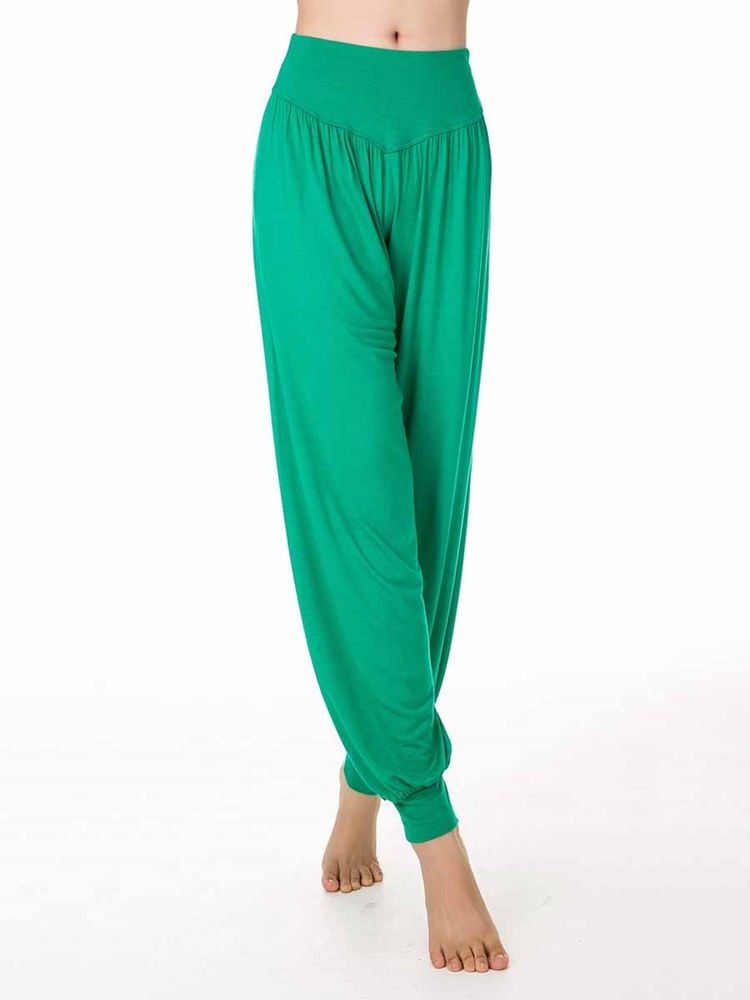 Calça Harem Modal Feminina Sólida Respirável Para Yoga