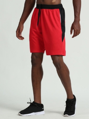 Calça Masculina De Poliéster Color Block De Secagem Rápida
