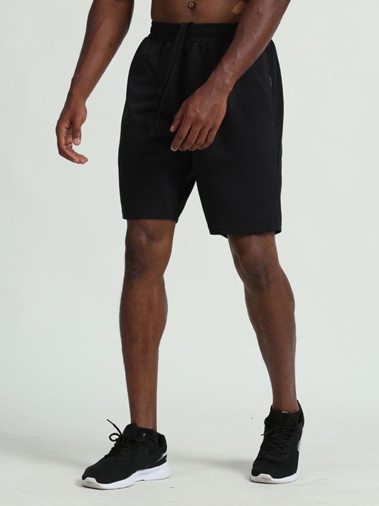 Calça Masculina De Poliéster Color Block De Secagem Rápida