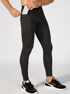 Calça De Treino De Bolso Com Zíper Masculino