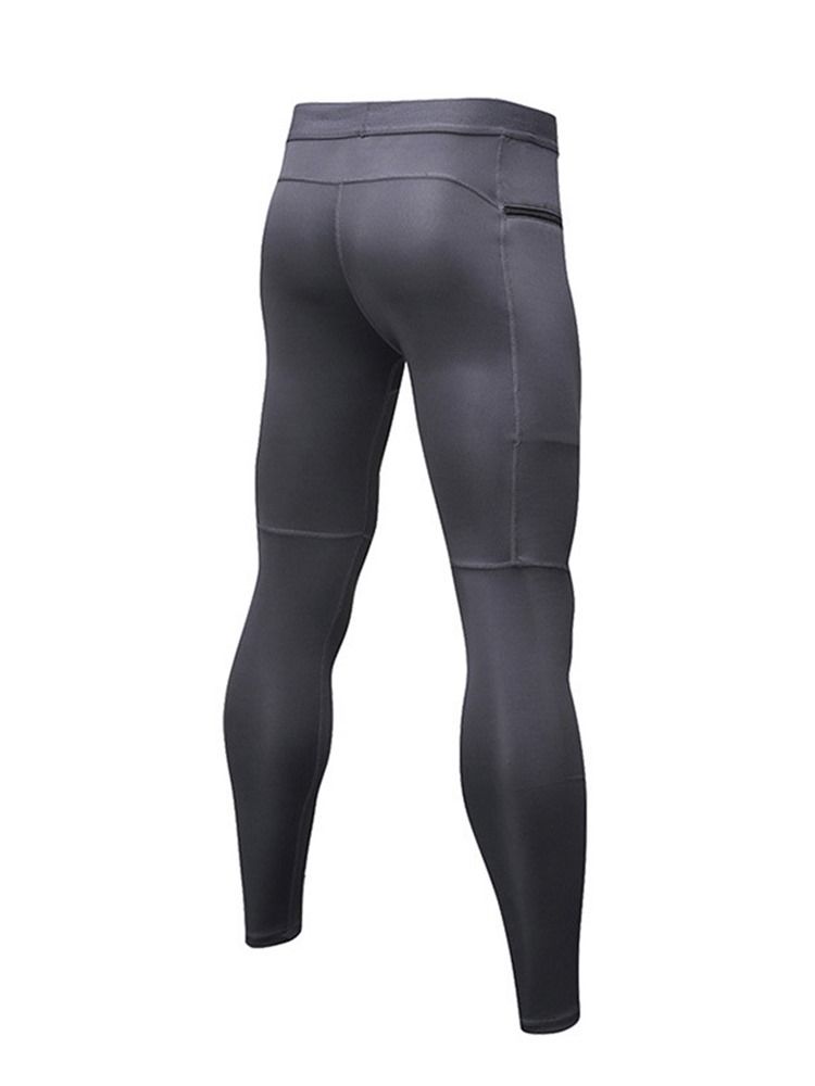 Calça De Treino De Bolso Com Zíper Masculino