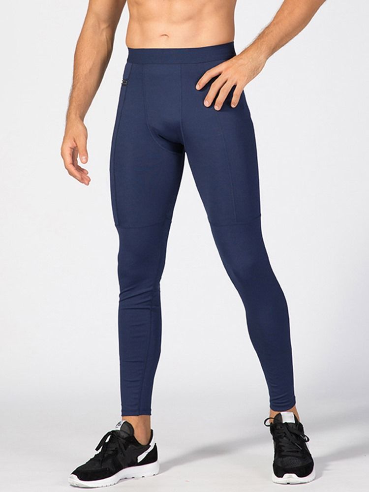 Calça De Treino De Bolso Com Zíper Masculino