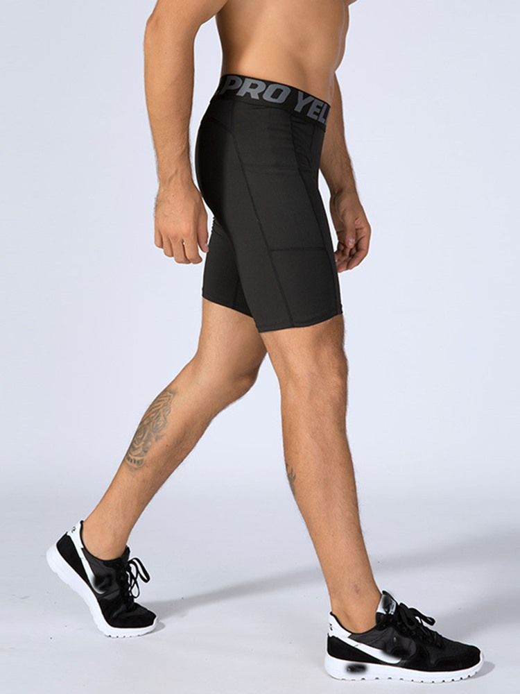 Calças De Esporte De Calções De Patchwork Em Bloco De Cor Masculina