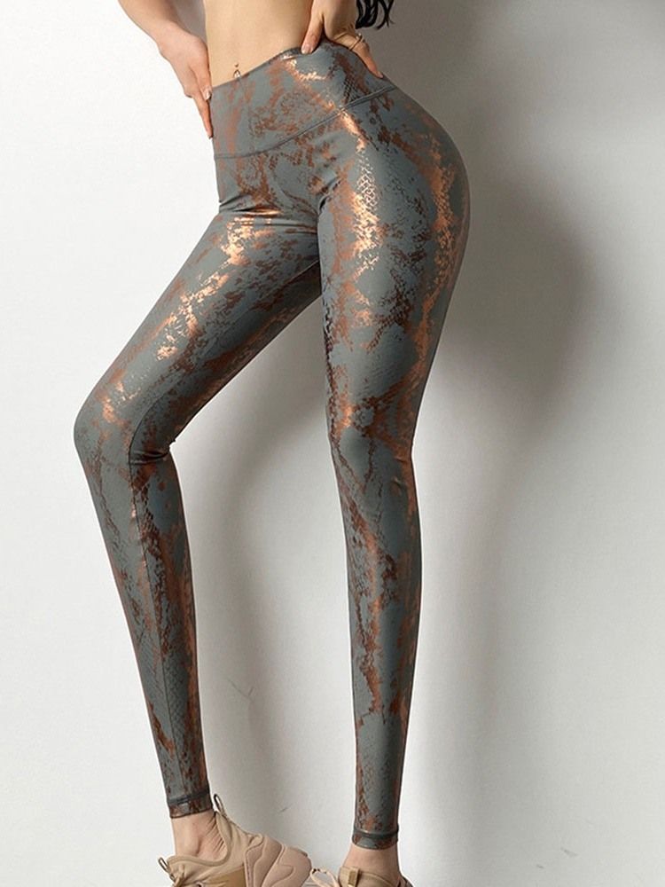 Calças De Ioga De Cintura Alta Feminina Respirável De Nylon Respirável Tiktok Leggings