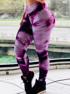 Calças De Ioga Esportiva De Ginástica Respirável Com Gradiente Feminino De Cintura Alta Leggings Tiktok