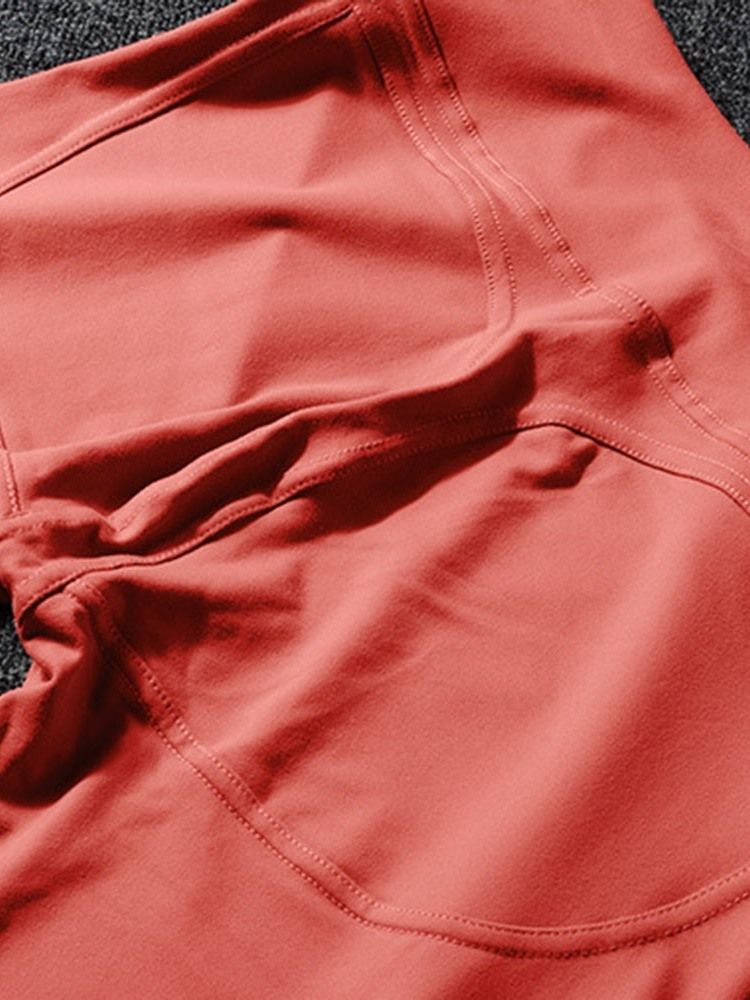 Calças De Ioga Sólidas Anti-suor Para Mulheres Leggings Tiktok De Cintura Alta