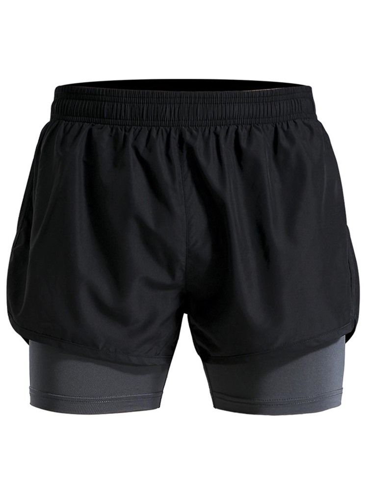 Calças De Verão Masculinas Color Block Patchwork Gym Sports Calças