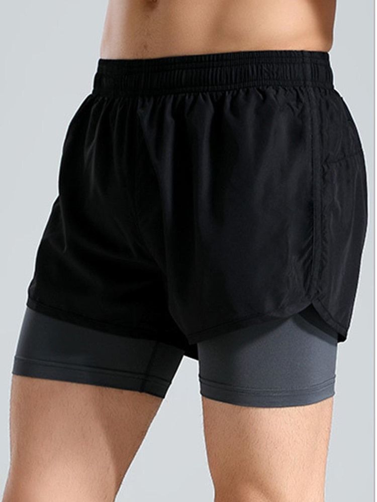 Calças De Verão Masculinas Color Block Patchwork Gym Sports Calças