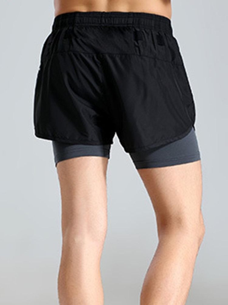 Calças De Verão Masculinas Color Block Patchwork Gym Sports Calças