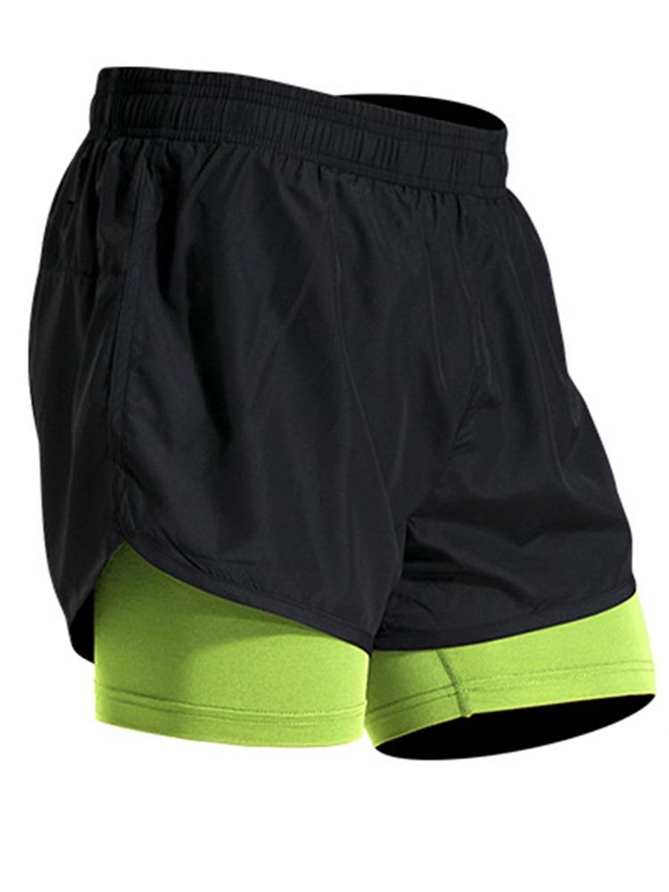 Calças De Verão Masculinas Color Block Patchwork Gym Sports Calças