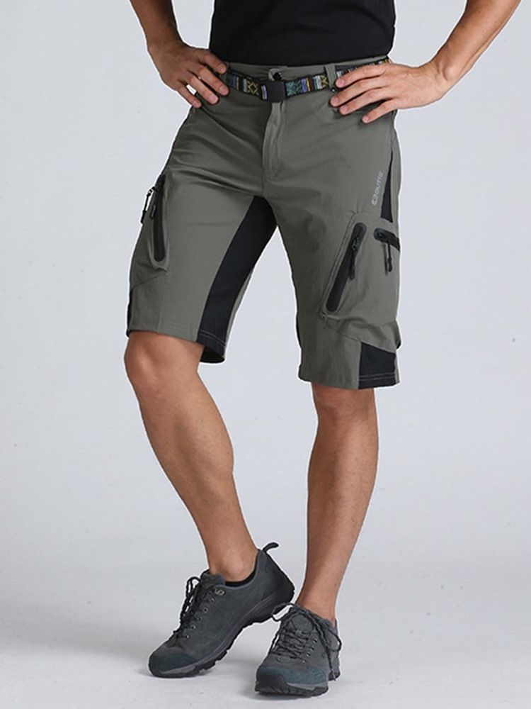 Calções Masculinos Patchwork Color Block Calças Esportivas De Verão